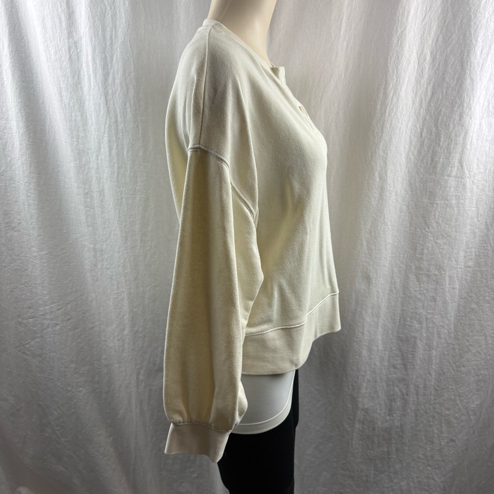 Rails Erin Henley Sweatshirt Ivory Small - Picture 8 of 11